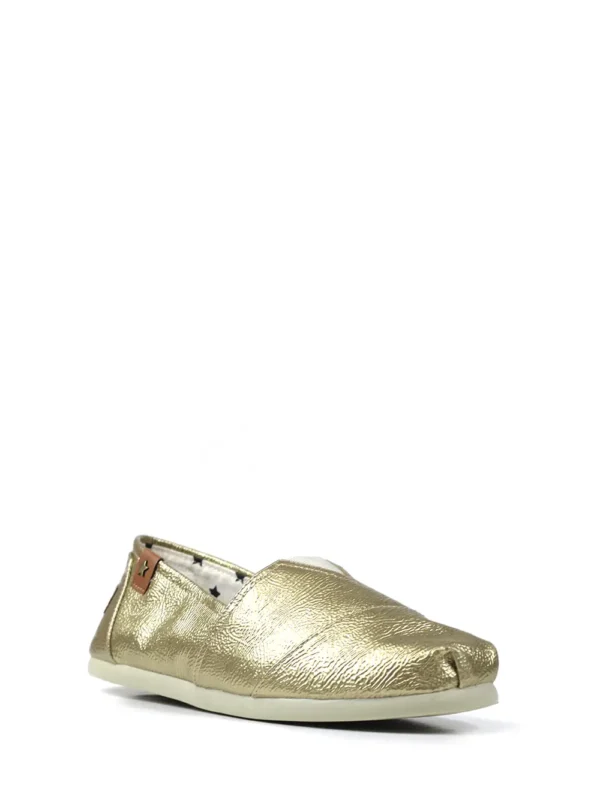 Espadrilles in Golden Leather - Image 2