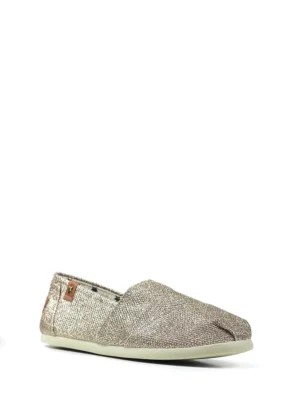 Alpergata em Tecido Dourado com Glitter
