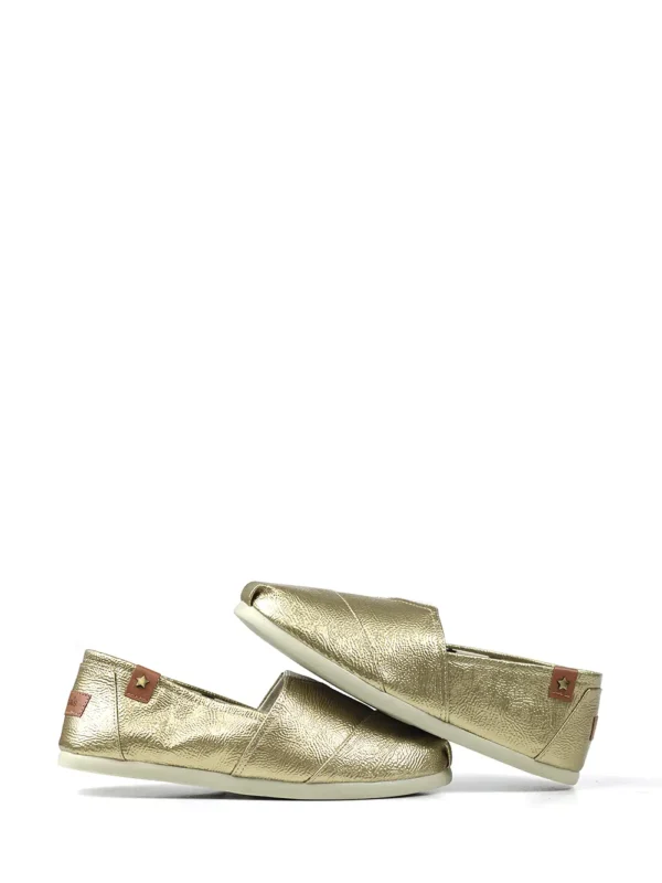 Espadrilles in Golden Leather - Image 4