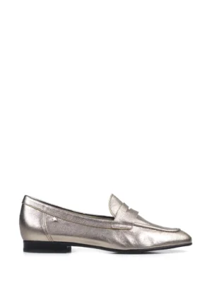 Loafer em Pele Dourada