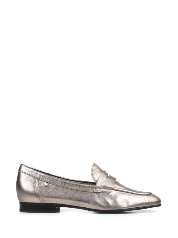 Loafer em Pele Dourada