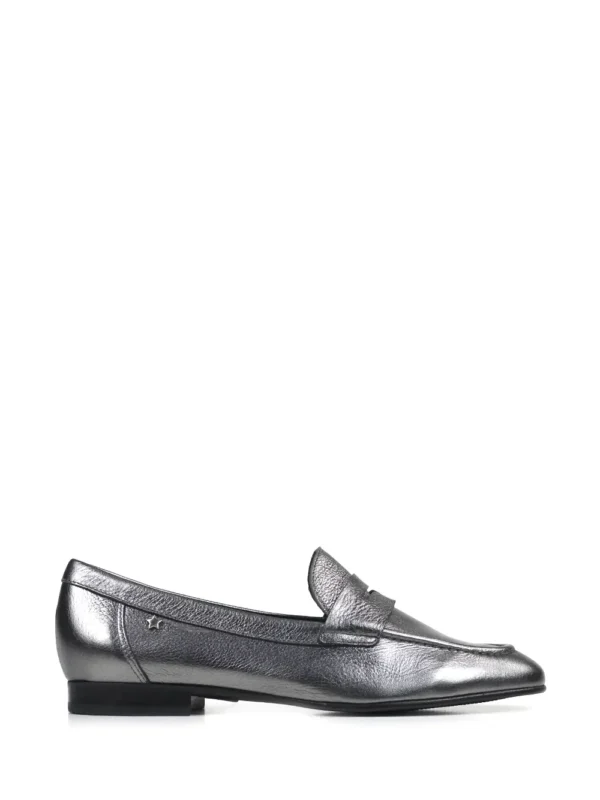 Loafer em Pele Prata