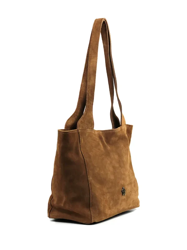 Mala Shopper em Camurça Castanha
