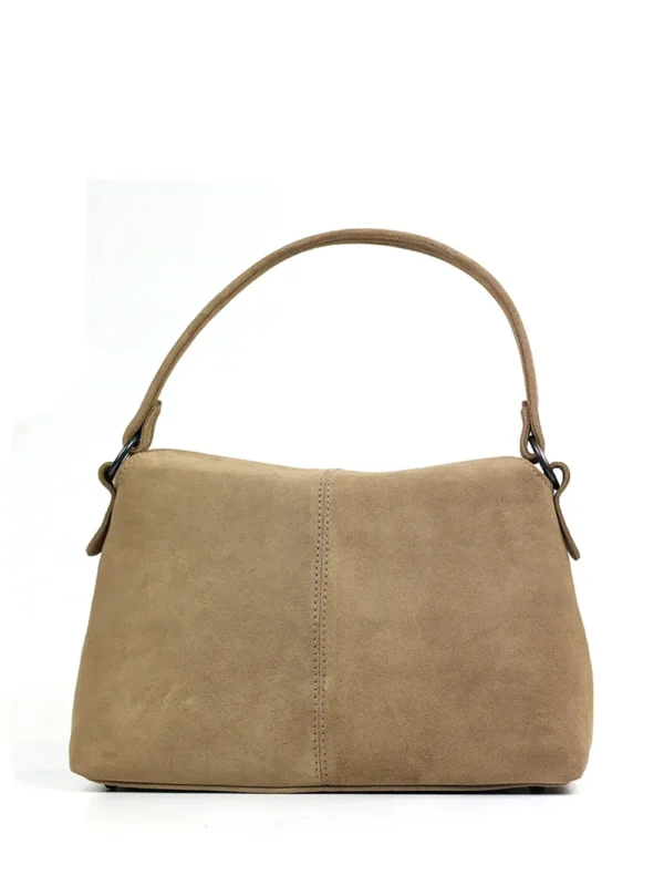 Mala Midi em Camurça Beige