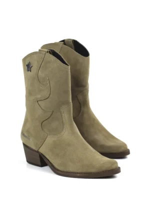 Bota Texana em Camurça Beige