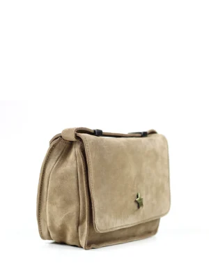 Mala Midi em Camurça Beige