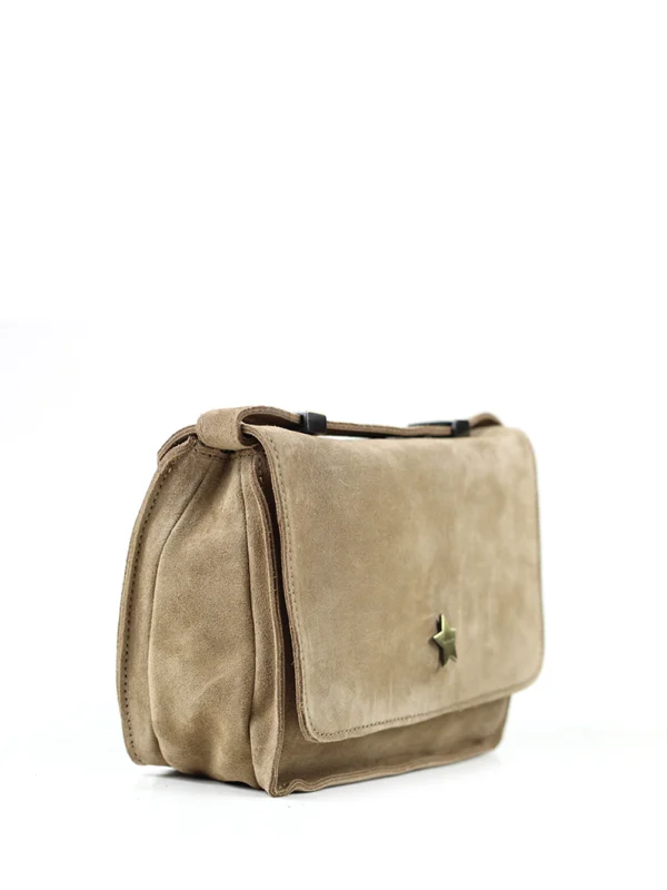 Mala Midi em Camurça Beige