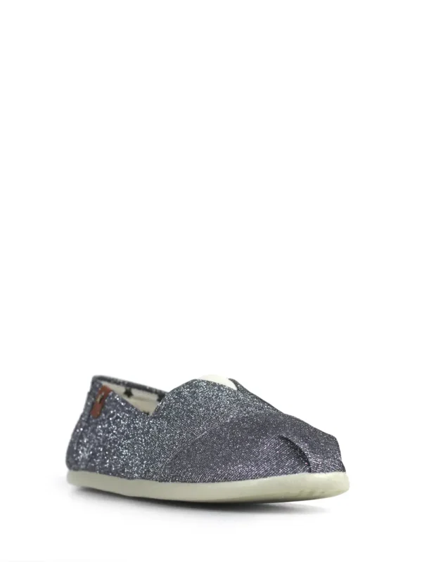 Alpergata em Tecido Prata com Glitter