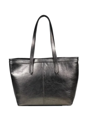 Mala Shopper em Pele Prata