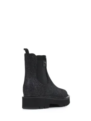 Galocha Misty em PVC Preto com Glitter