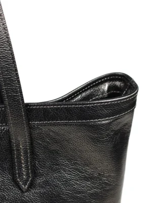 Mala Shopper em Pele Prata