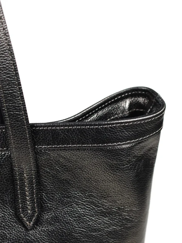 Mala Shopper em Pele Prata