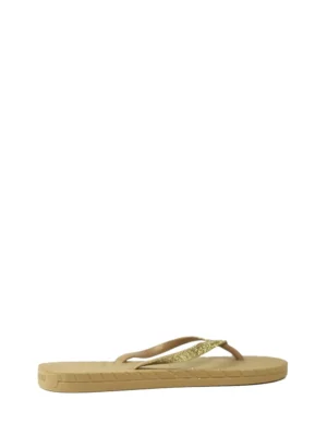 Chinelo Beige e Tira com Glitter, Feel the Nature