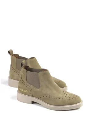Bota em Camurça Beige e Sola Beige