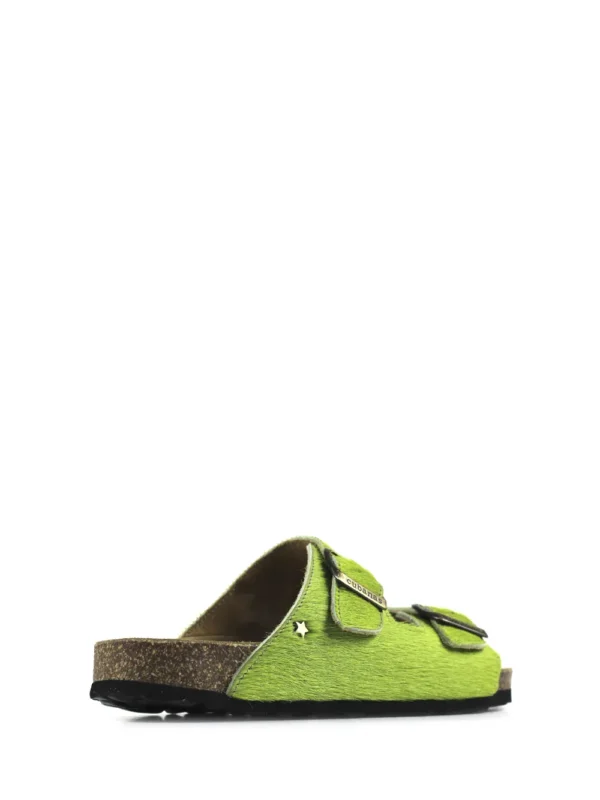 Amalia-Sandália em Pelo Verde e Duas Tiras - Image 3