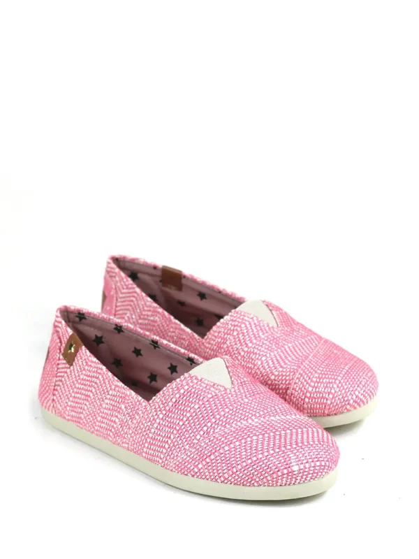 Pink Textured Fabric Espadrilles - Image 4