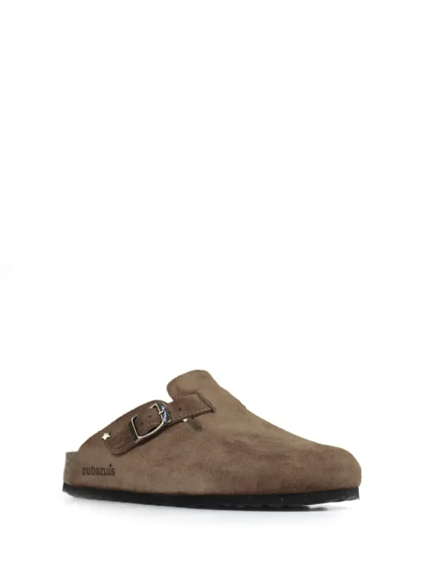 Maria-Closed Sandal in Brown Suede - Image 2