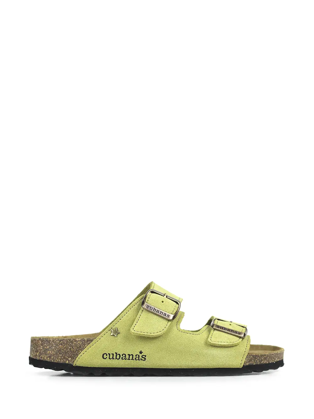 Amalia-Sandália em Camurça Amarela com Duas Tiras