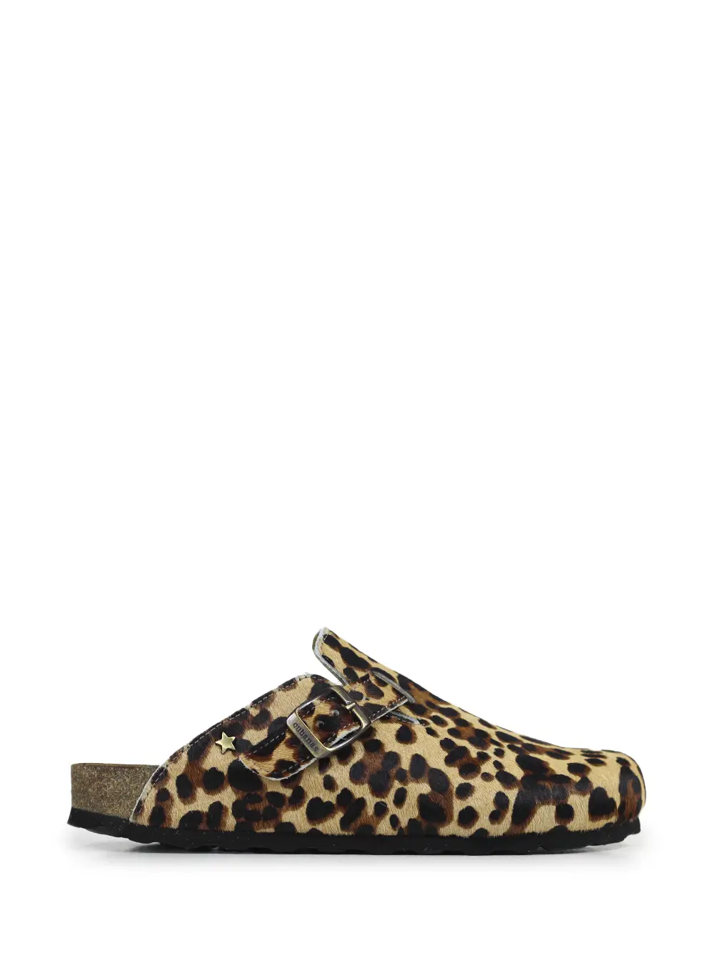 Maria-Sandália Fechada em Animal Print Castanho