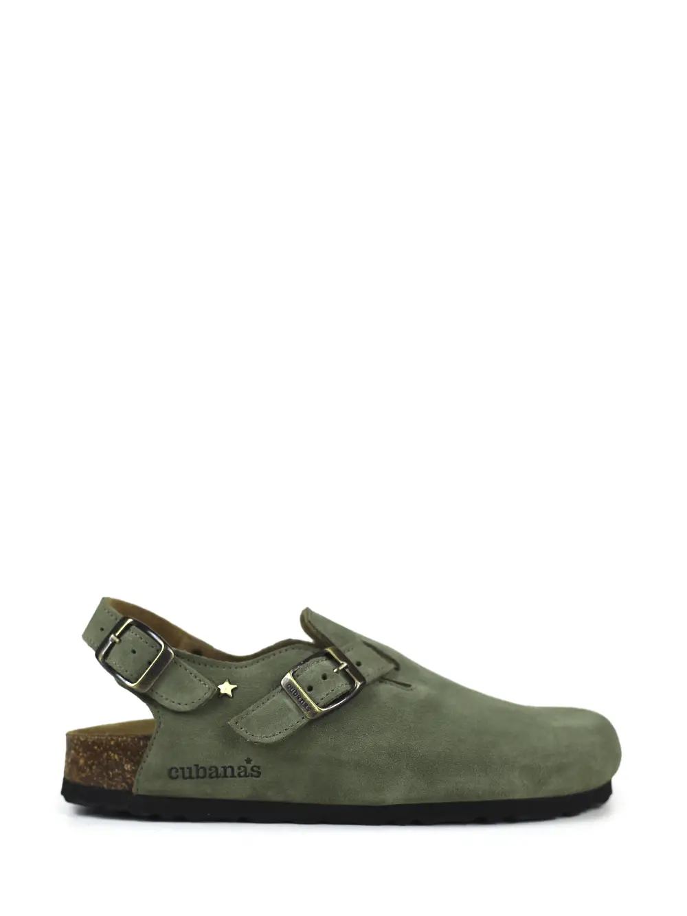 Sofia-Sandália Fechada em Camurça Verde