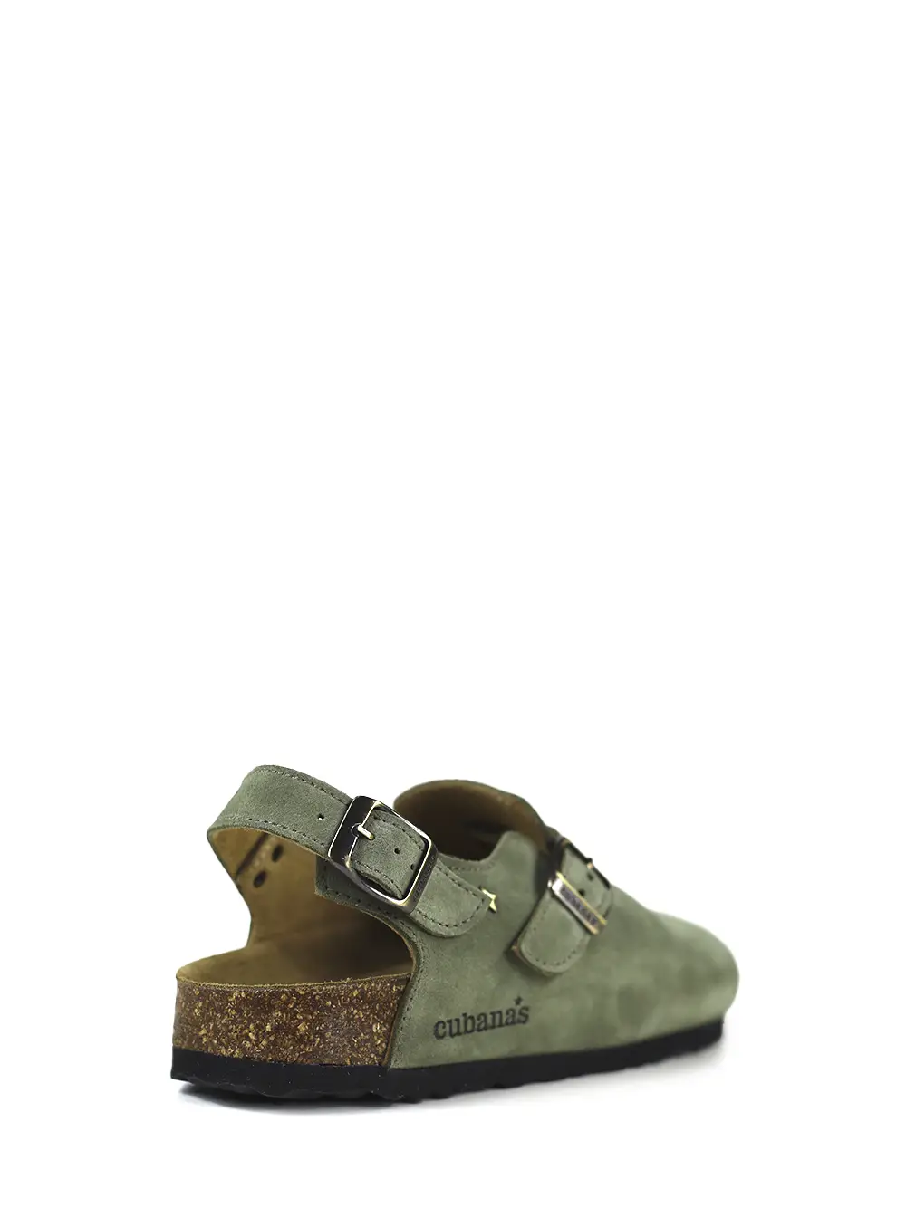 Sofia-Sandália Fechada em Camurça Verde - Image 3