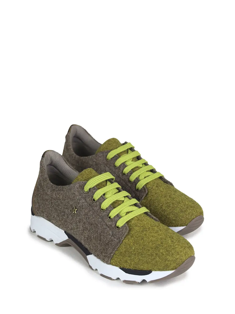 Ténis em Burel Amarelo e Beige - Image 4